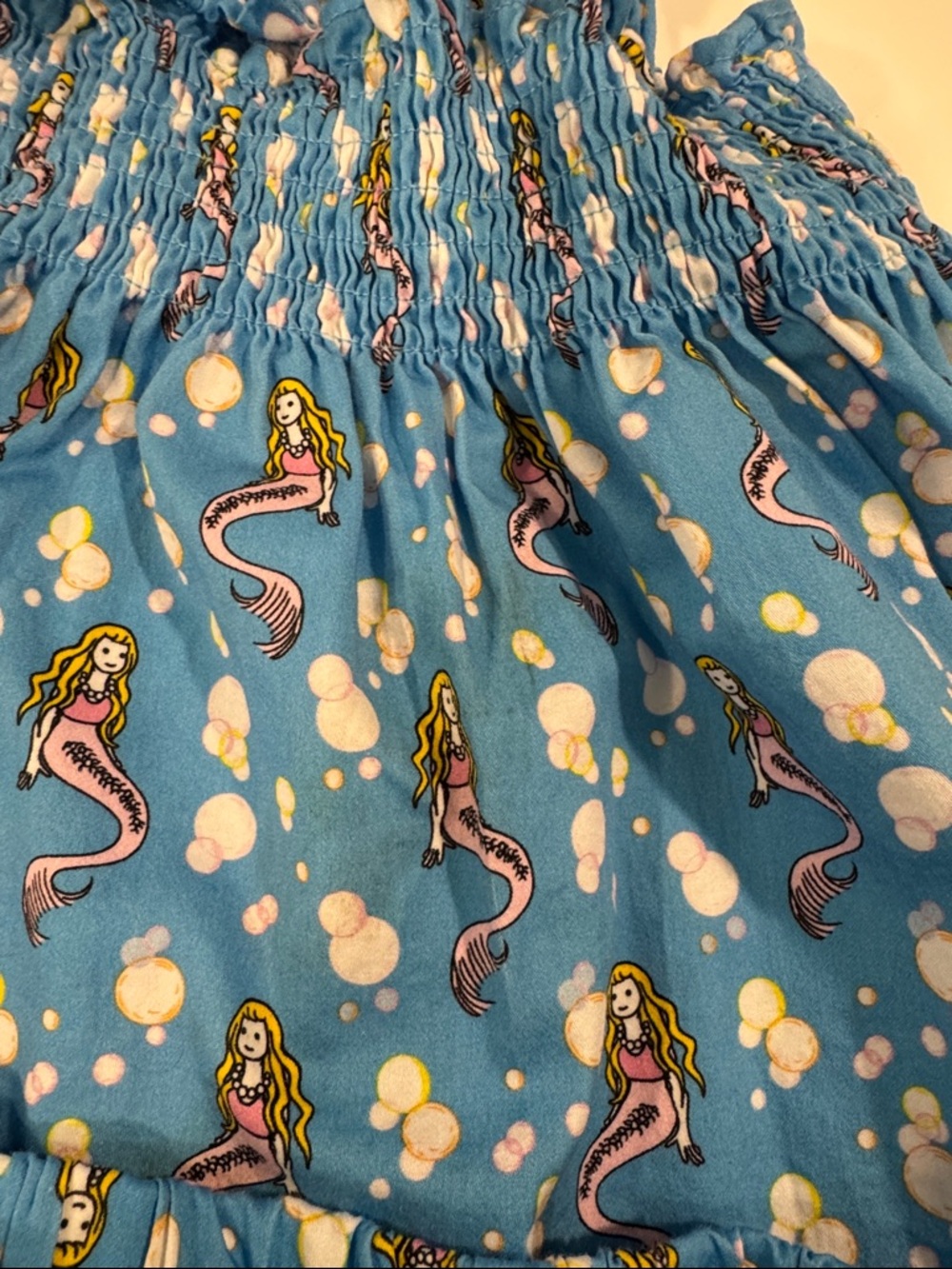 Rachel Riley Blue Mermaid Print Tank Top & Shorts Set - Picture 3 of 3